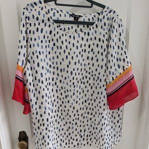 Nic+Zoe polka dot blouse